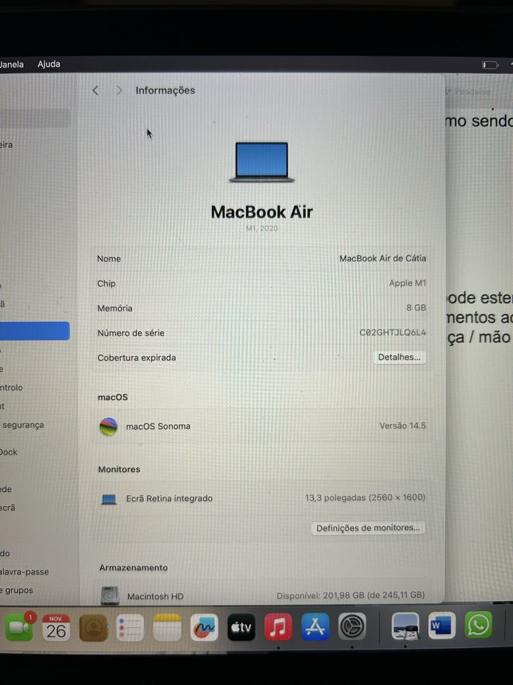 Macbook Air M1 2020