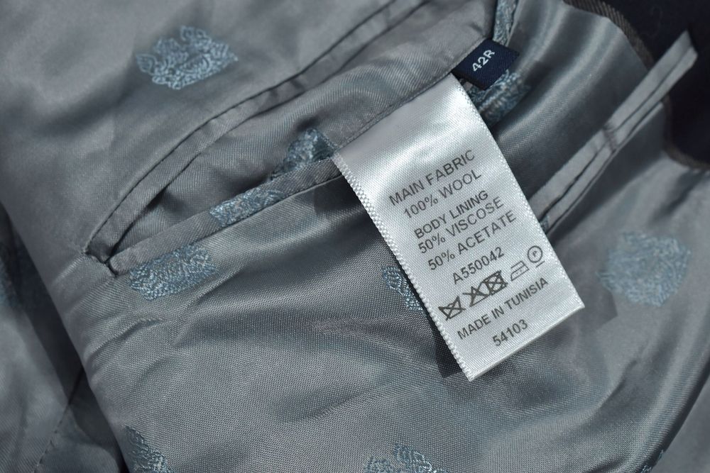 Aquascutum Wełniana Marynarka W Paski 42R / 52