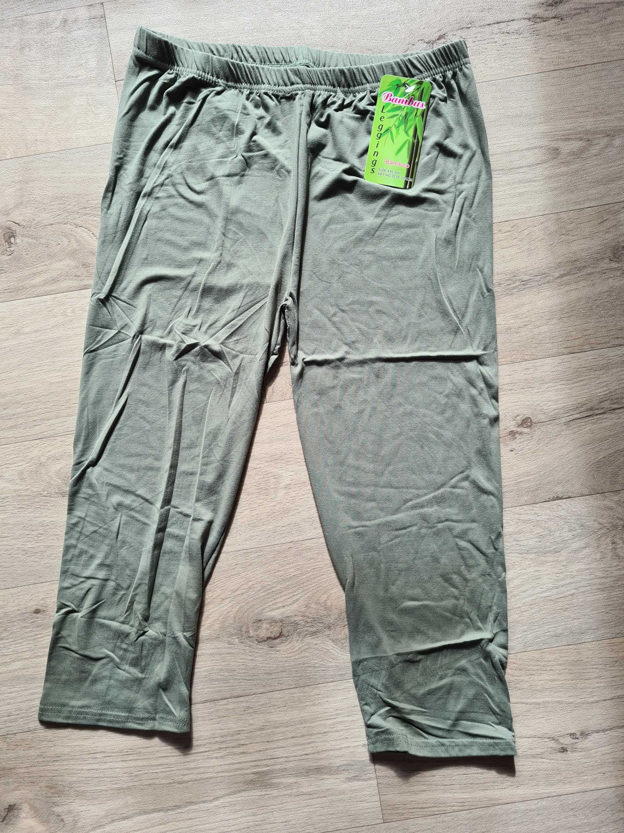 Legginsy gładkie, getry 3/4, rybaczki, 2xl/3xl