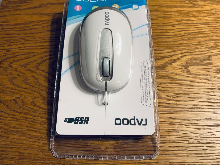 Optyczna mysz przewodowa Rapoo N3200 Wired 1000DPI USB Biała