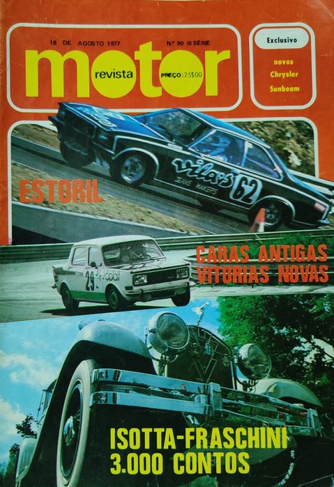 Revistas motor, carros 1976 e 1977