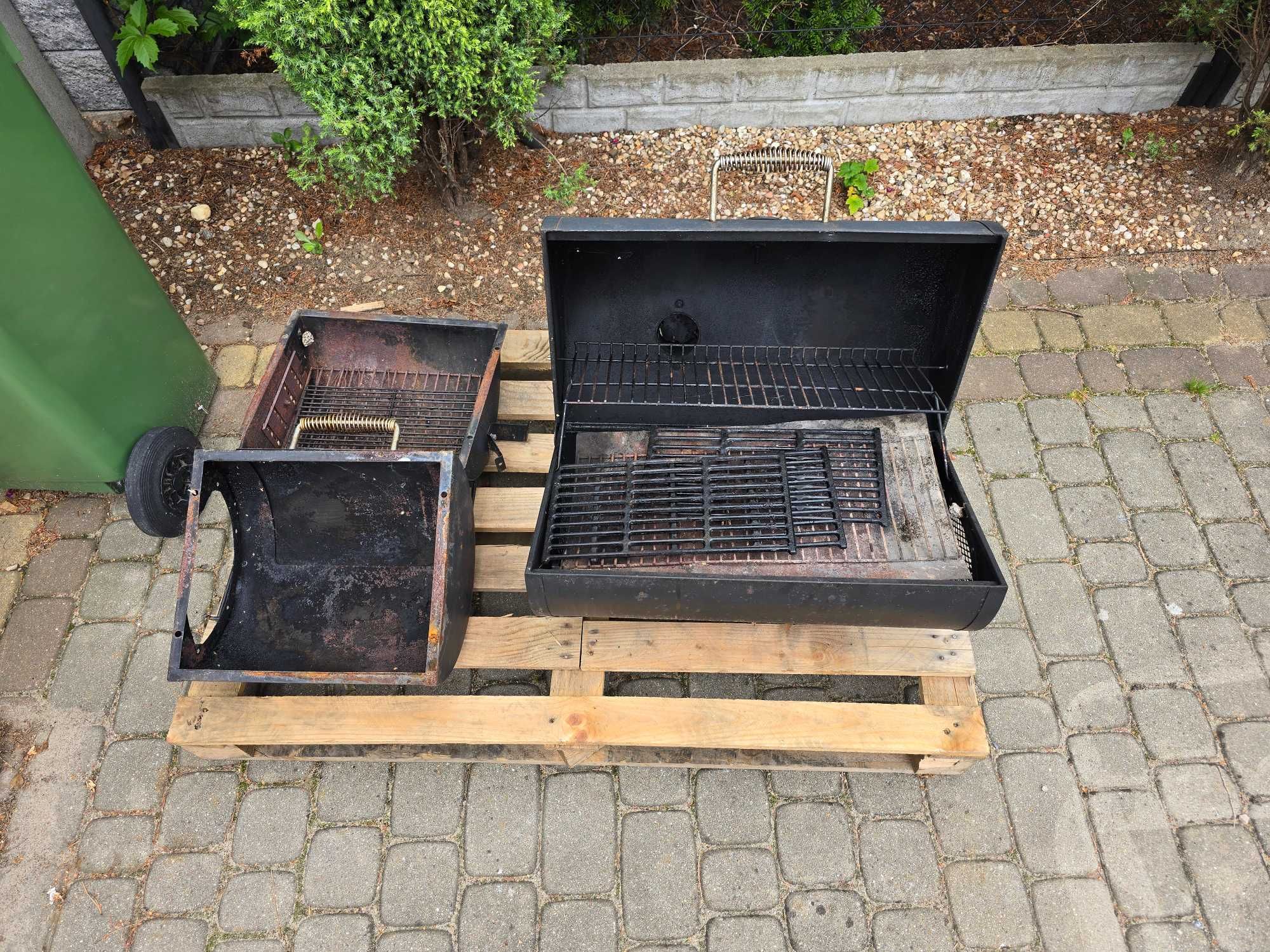 Grill Jamestown Offset Smoker - Wędzarnia - do odświeżenia KOMPLETNY
