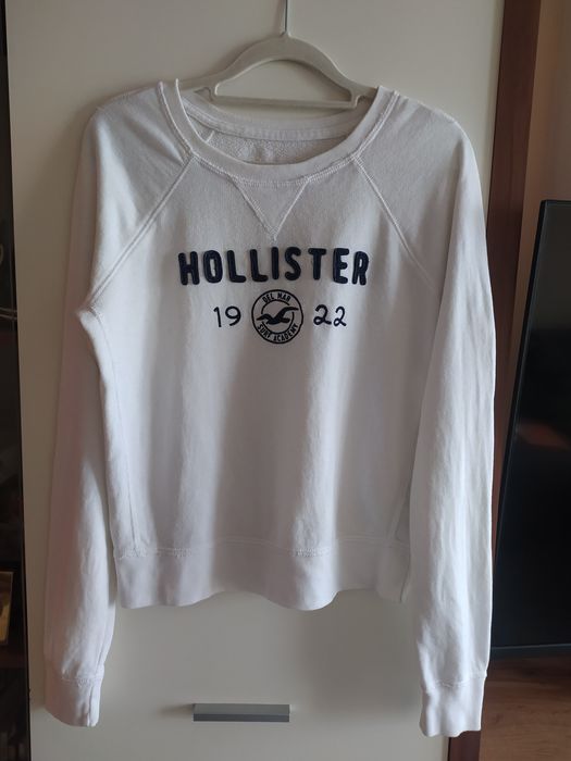 Bluza Hollister biała dresowa r,S,bawelna