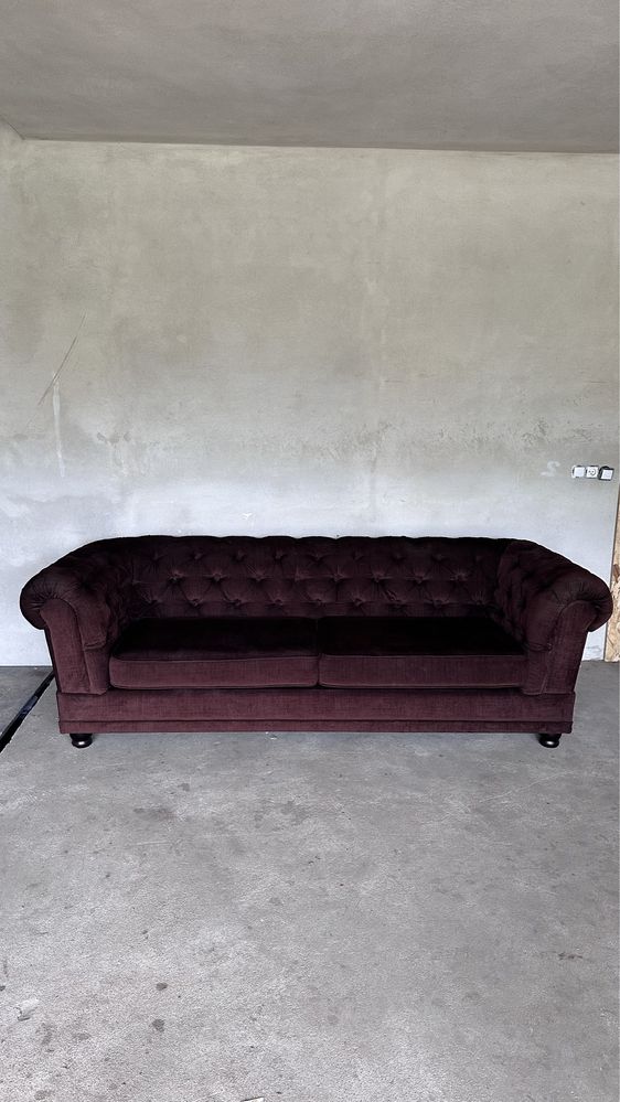 Piękna kanapa Chesterfield 3 osobowa sofa DOWÓZ WYSYŁKA