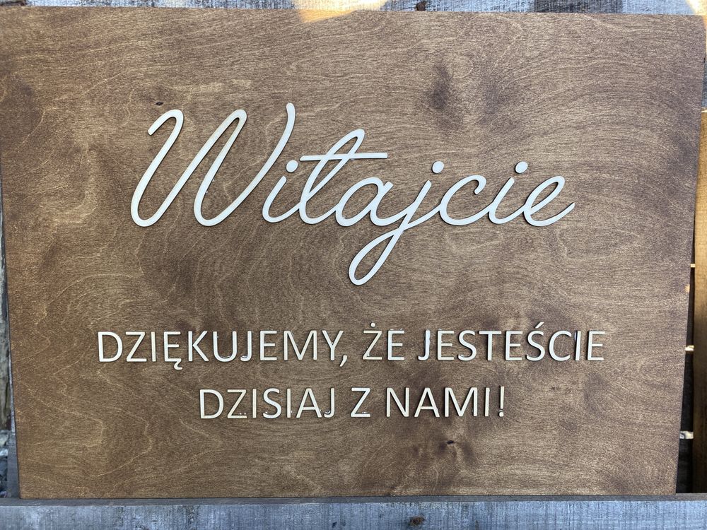 Tablica powitalna RÓŻNE WZORY na wesele boho rustykalne ślub