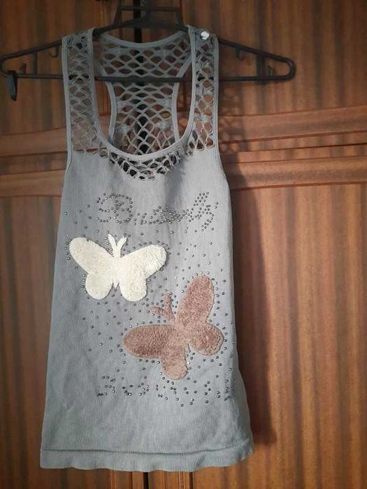 Top na rozmiar XS w typie bokserki siateczkowaty tył