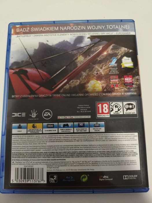 BATTLEFIELD 1, gra PS4 polska wersja