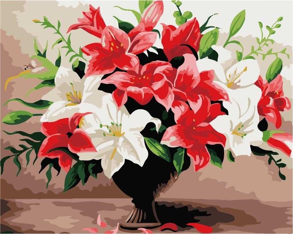 Obraz do malowania po numerach Kwiaty lilie