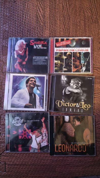 6 CD/DVD Shakira Papas língua Leonardo Bruno e Marrone Daniel 

Novos
