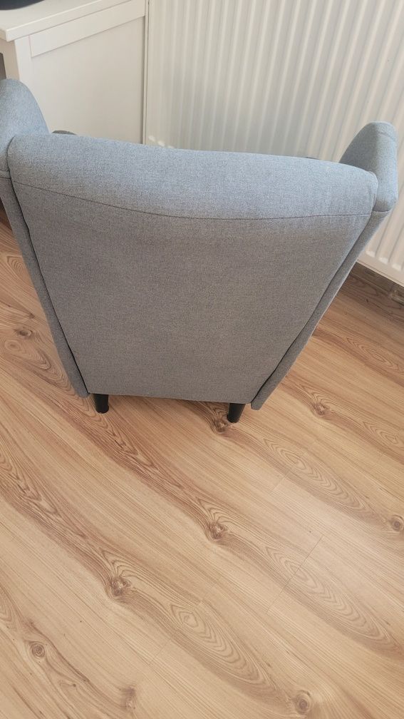 Fotel uszak ikea szary dziecięcy