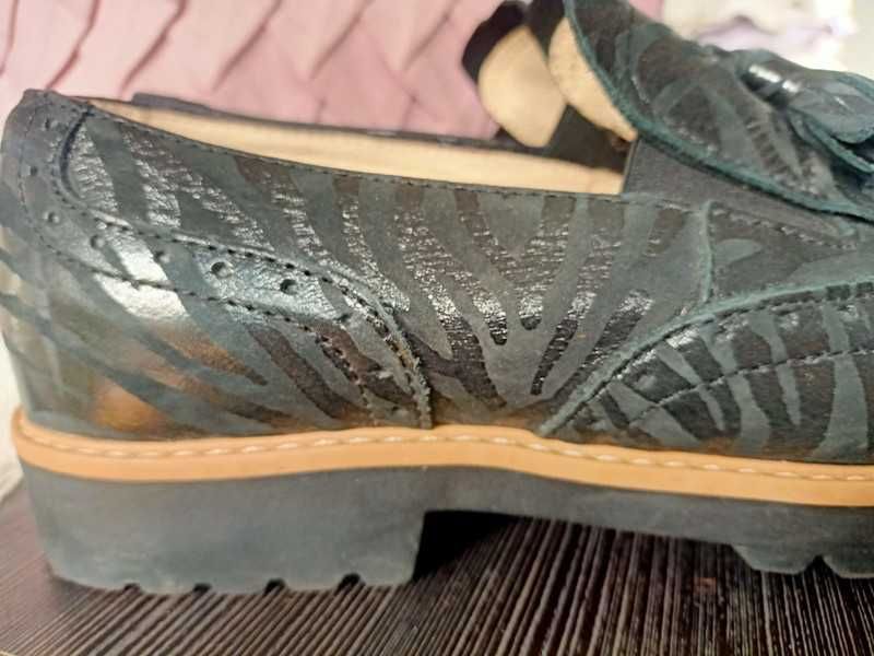 Czarne mokasyny loafersy buty zapato rozmiar 37