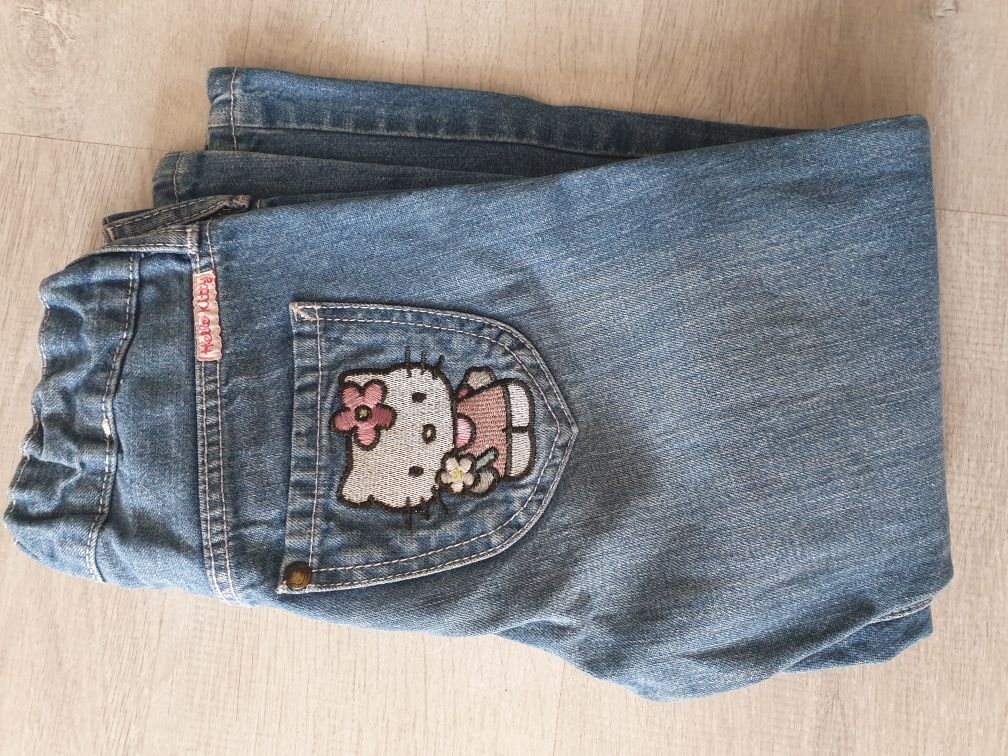 Jeansy H&M 104 Hello Kitty