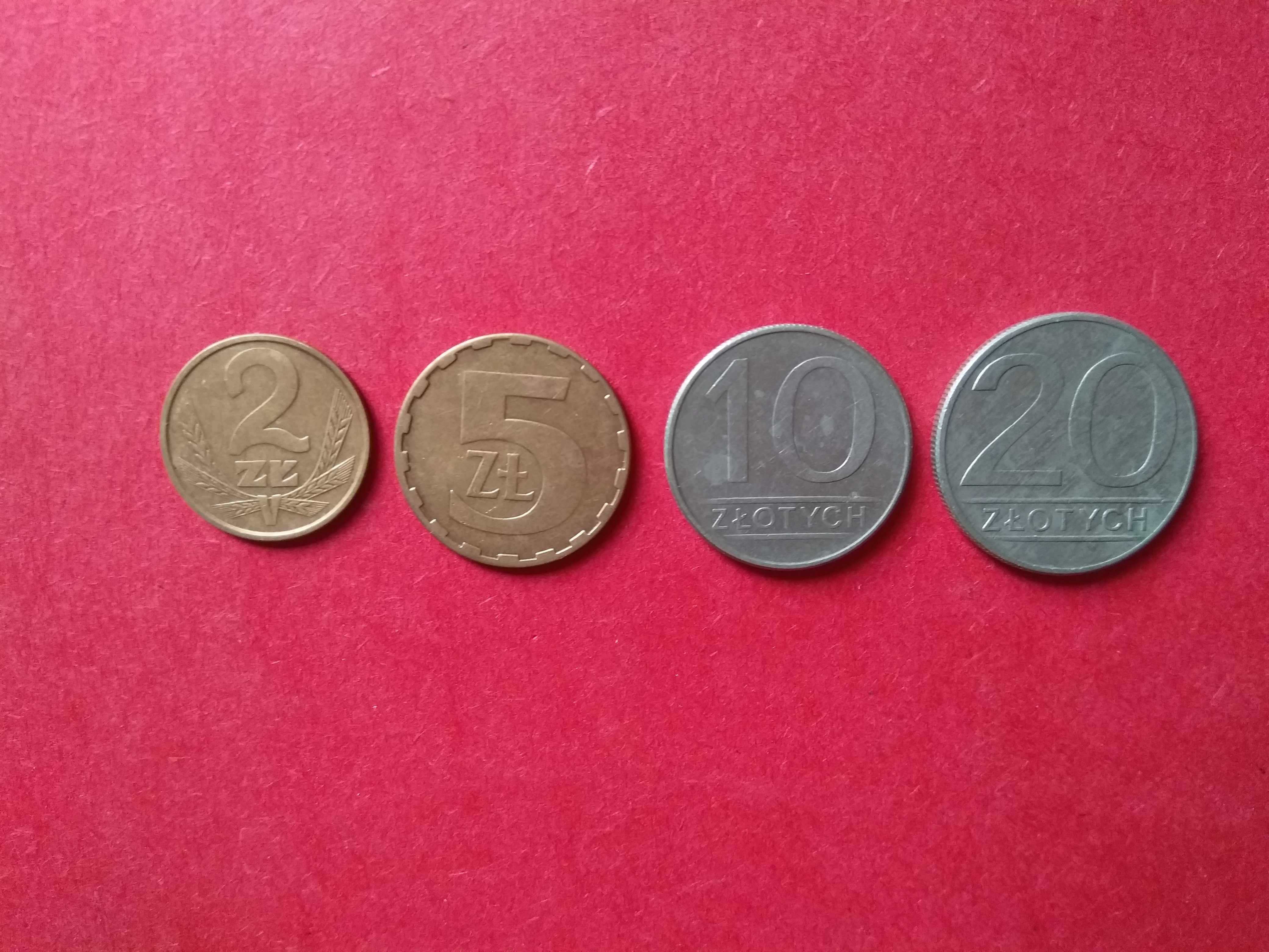 4. Monety Polskie 1986r 2zł , 5zł , 10zł , 20zł 4szt