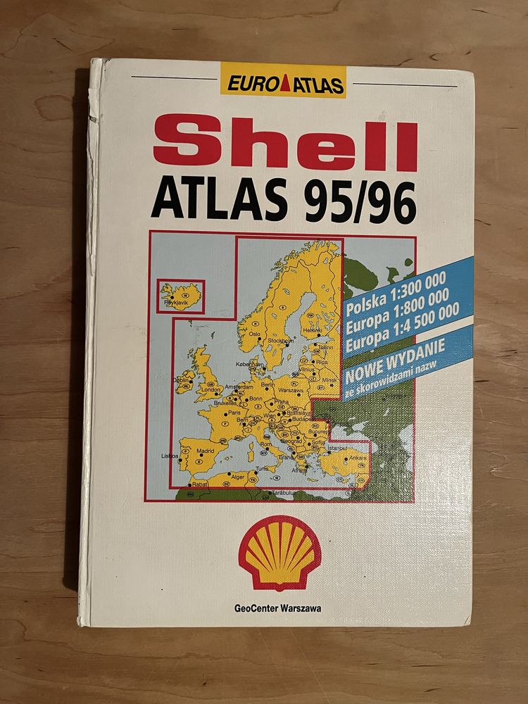 Atlas samochodowy Shell 95/96 Polski i Europy