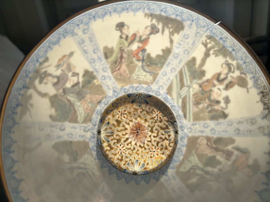 Taça porcelana casca ovo restaurada