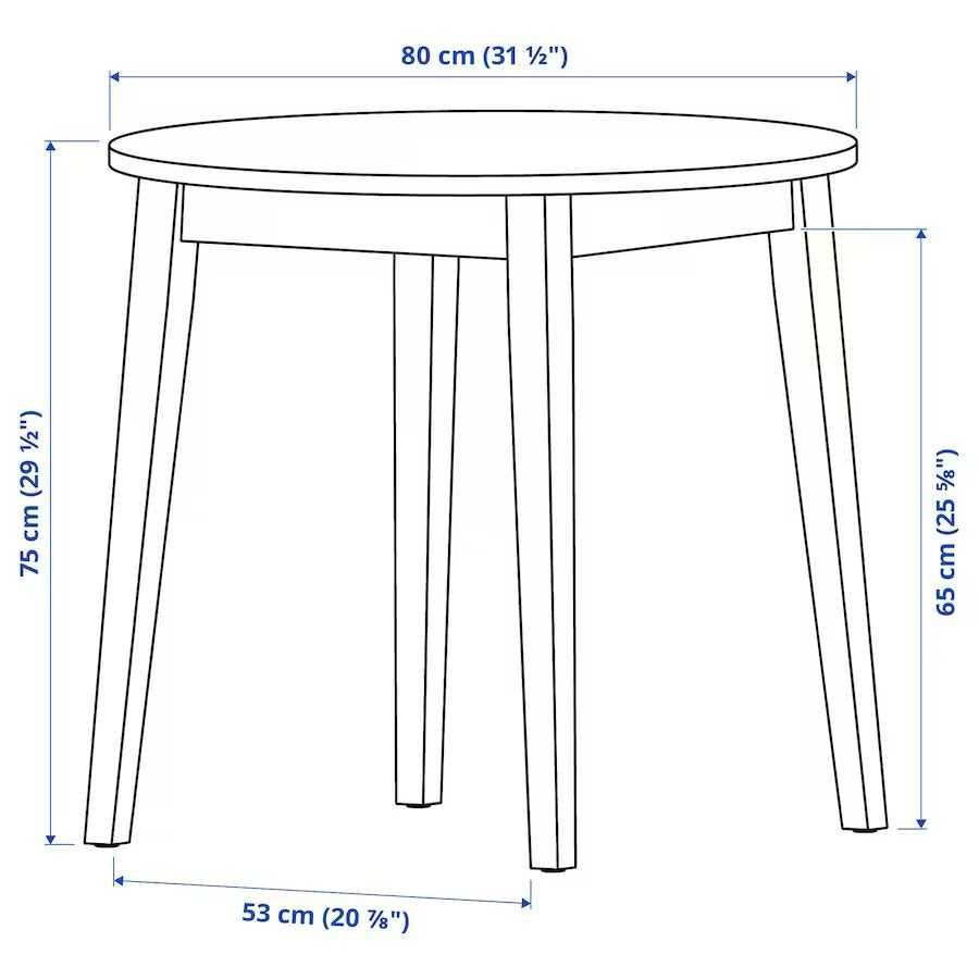 Conjunto 
Mesa NACKANÄS, acácia, 80 cm + 2 Cadeiras JOKKMOKK