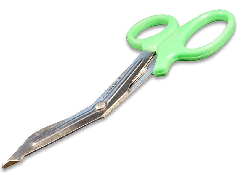 Nożyczki bezpieczne opatrunkowe 14 cm zielone