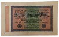 Stary Banknot Niemcy 20000 marek 1923