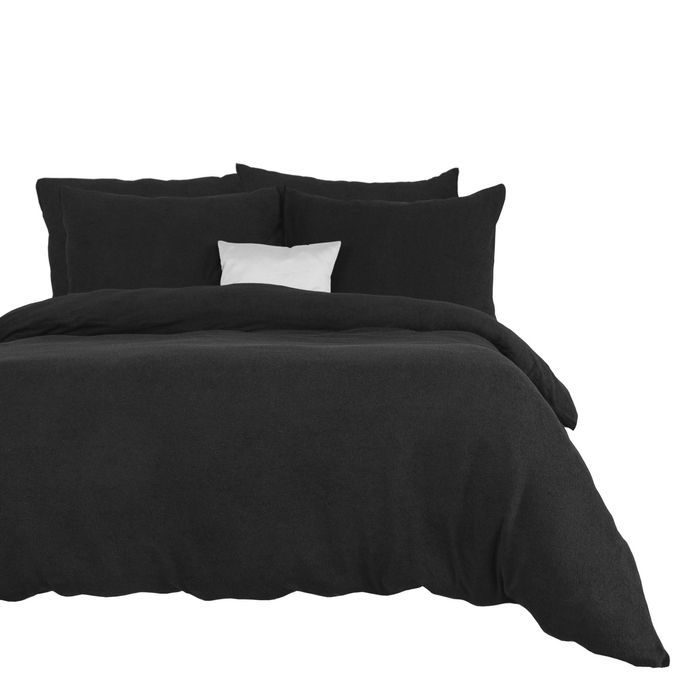 pościel frotte czarny 027/160x200