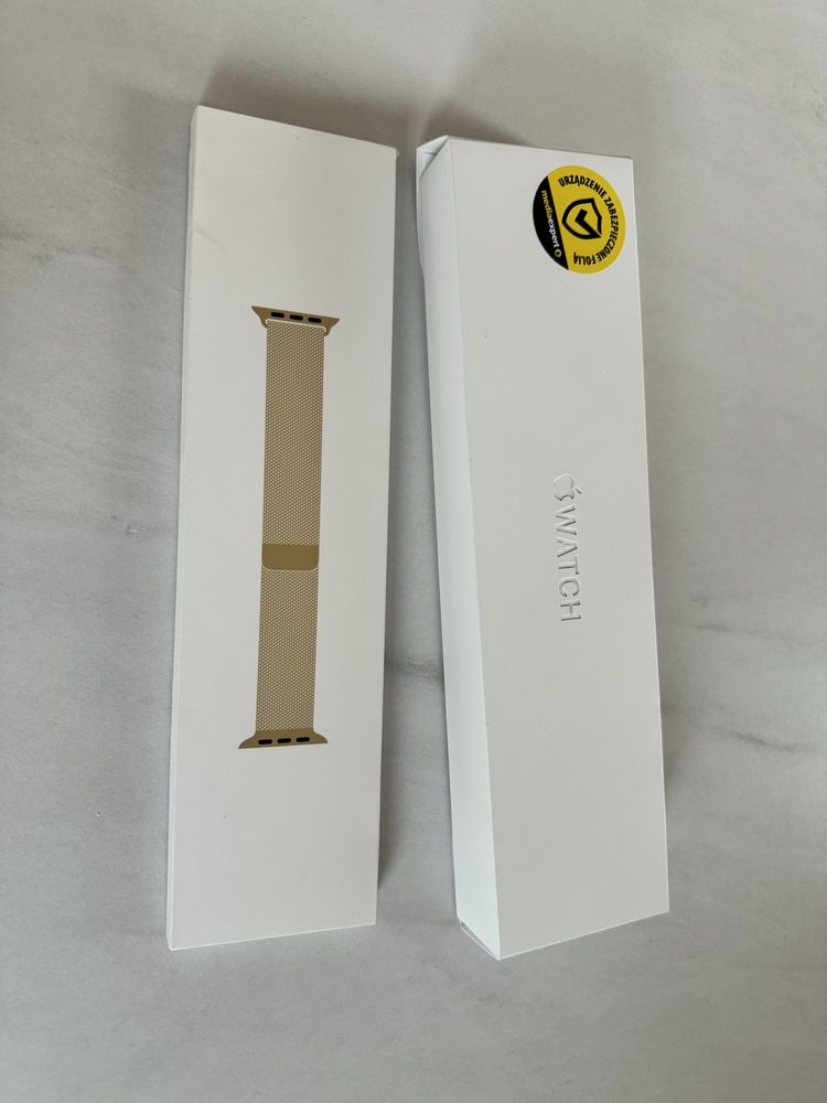 Apple watch seria 7 45 mm złoty plus paski
