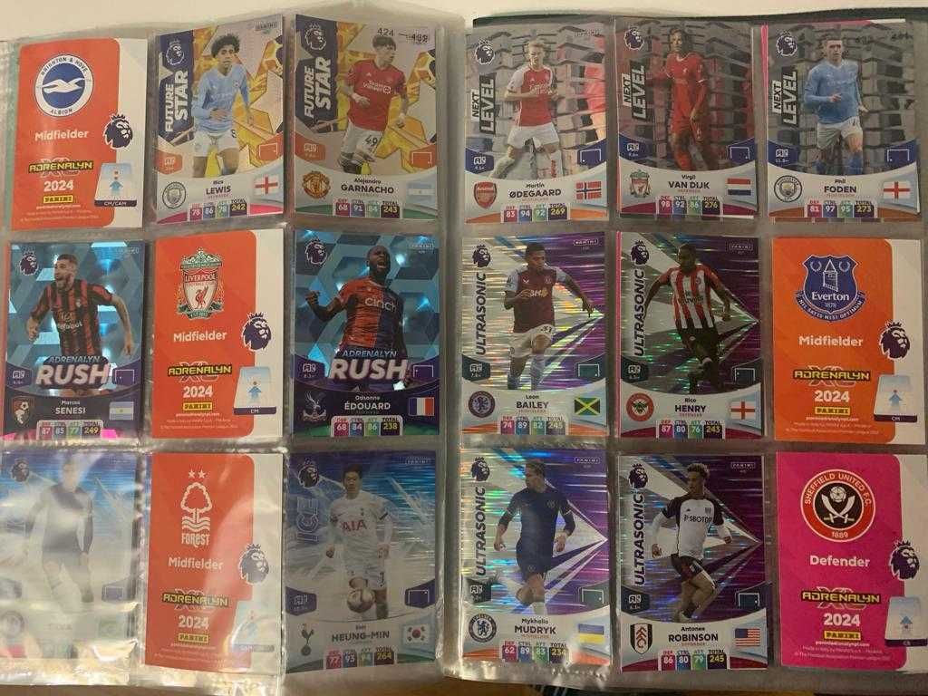 Panini Adrenalyn XL Premier League 23/24 (300 cartas, arquivador)