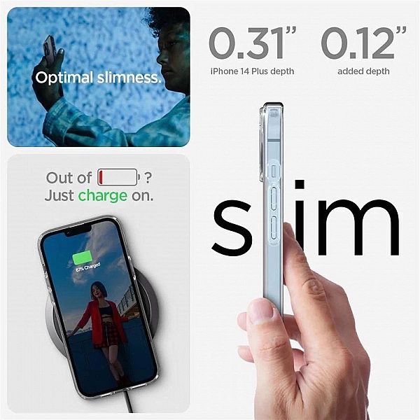Etui Spigen Ultra Hybrid S na iPhone 14 Plus - przezroczyste