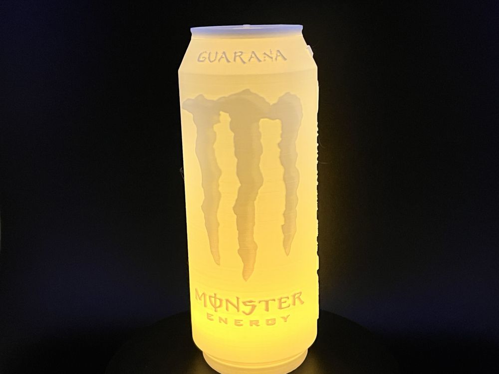 Candeeiro lata monster com led