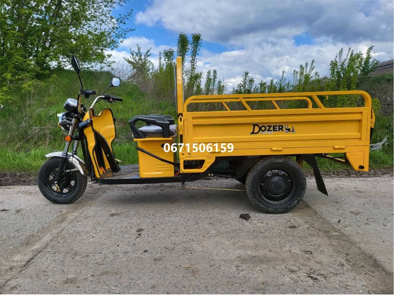 ЕЛЕКТРОТРИЦИКЛ ВАНТАЖНИЙ DOZER 1200W дозер доставка безкоштовна