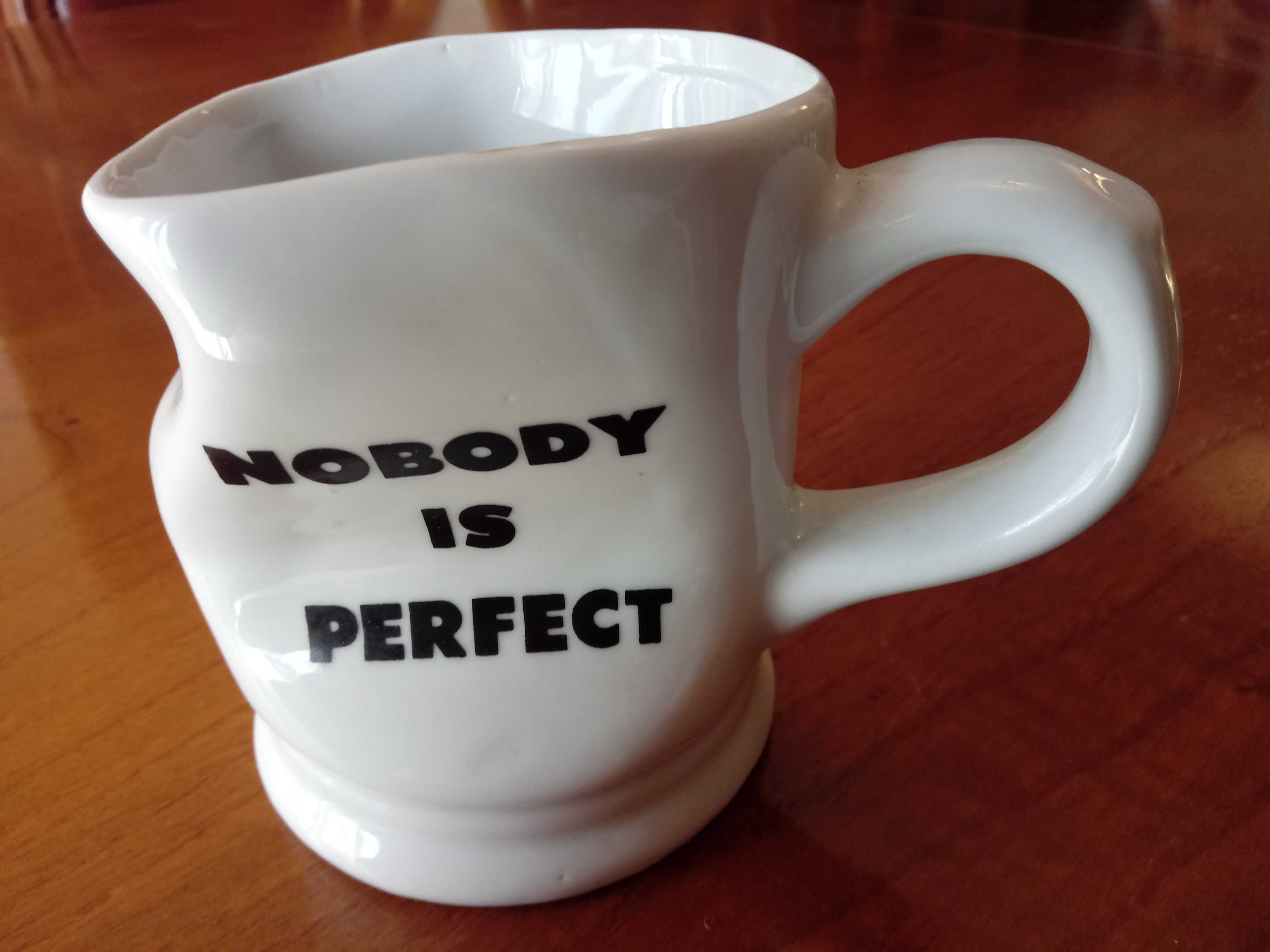 Caneca em Porcelana (NOBODY IS PERFECT)