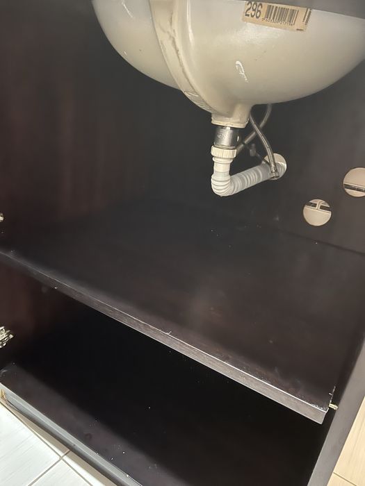 Móvel de Casa de Banho em Madeira com Lavatório em Granito