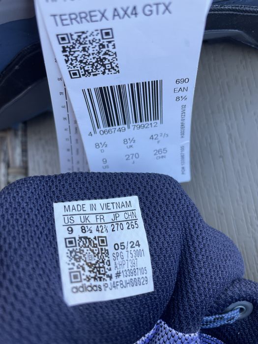 Adidas TERREX AX4 GORE-TEX HP7397 | розмір 40((2/3),42(2/4),43(1/3)
