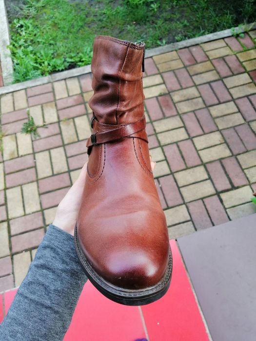 Черевики жіночі 5th Avenue, осінньо-весінні, 38 розмір, руда шкіра