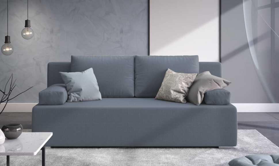 Kanapa,sofa tapicerowana z funkcja spania, pojemnik, sprężyny