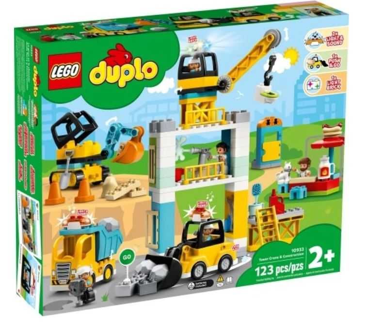 Lego Duplo 10933 Budowa dźwig wywrotka koparka JAK NOWE
