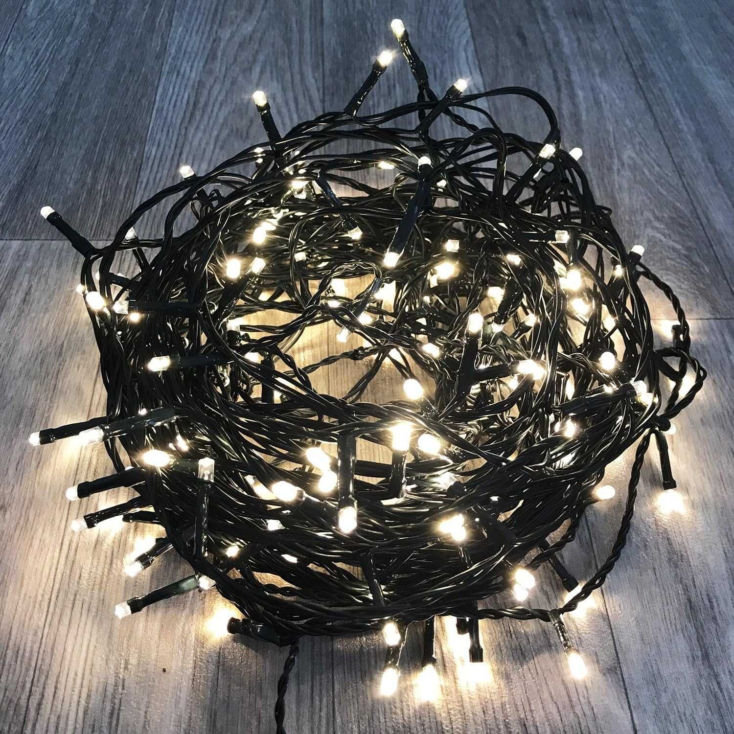 Łańcuch świetlny z 200 diodami LED, ciepła biel