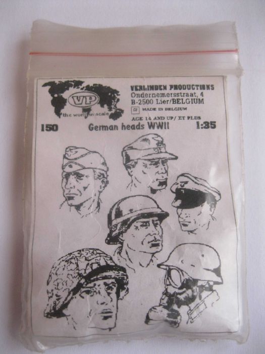 Набор для переделки солдатиков German heads ww 2 Verlinden Productions