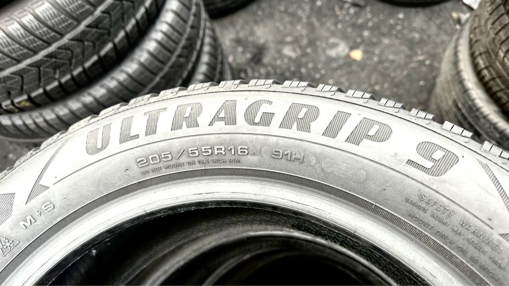 205/55/16 Goodyear UltraGrip9 | 75%остаток | зимние шины | 2021г