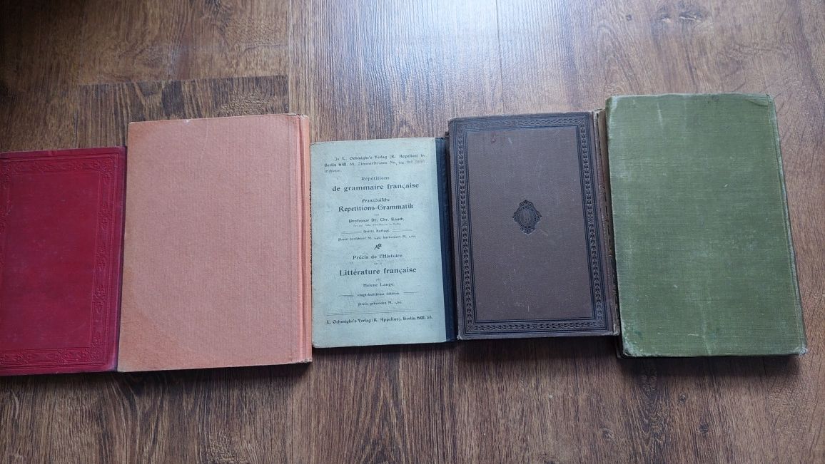 Książki niemieckie 1893 i nowsze zestaw stare kolekcja 5 szt.