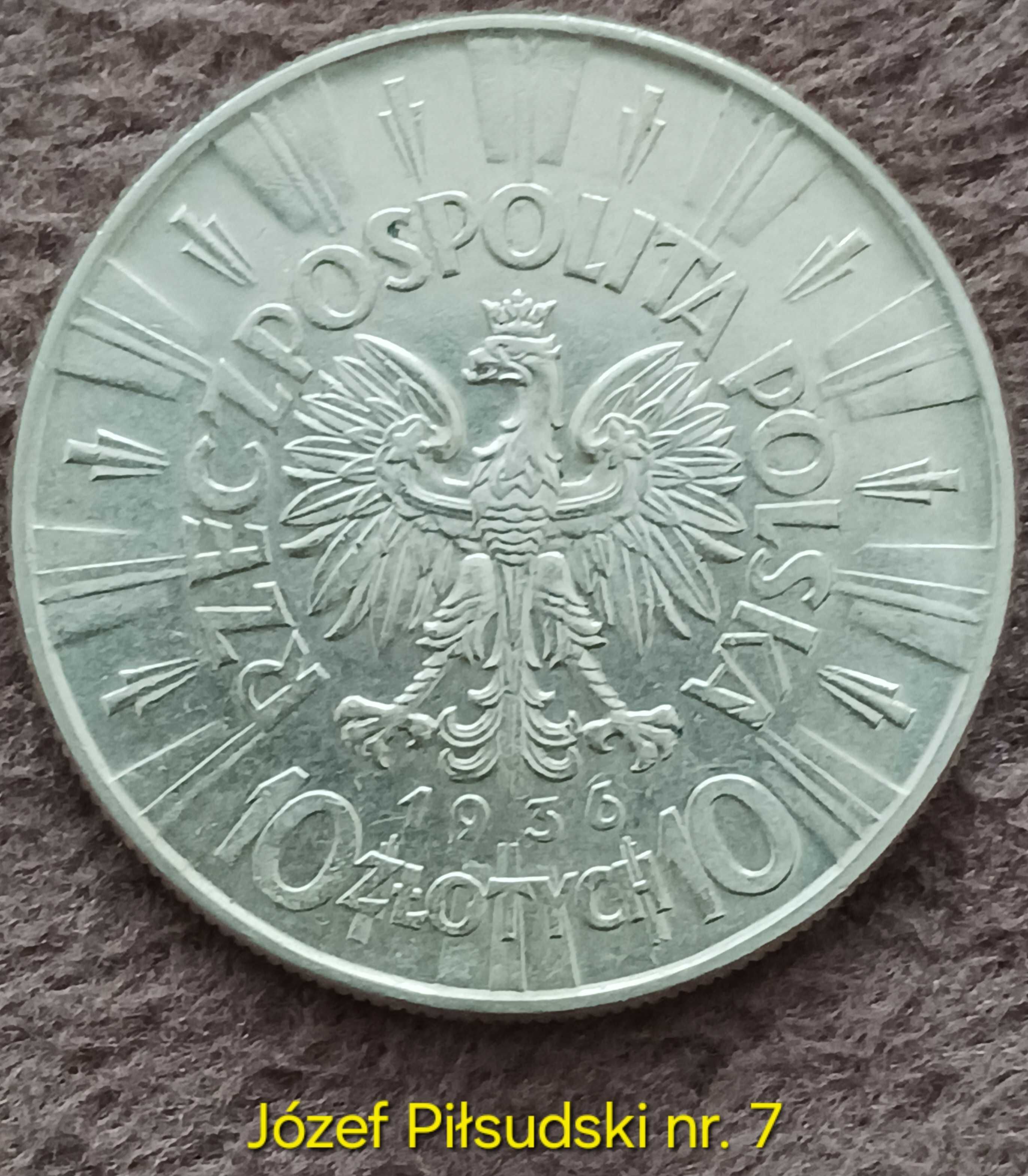 10 zł J. Piłsudski 1936 r. - nr. 7 - Pięknie zachowane - oryginał