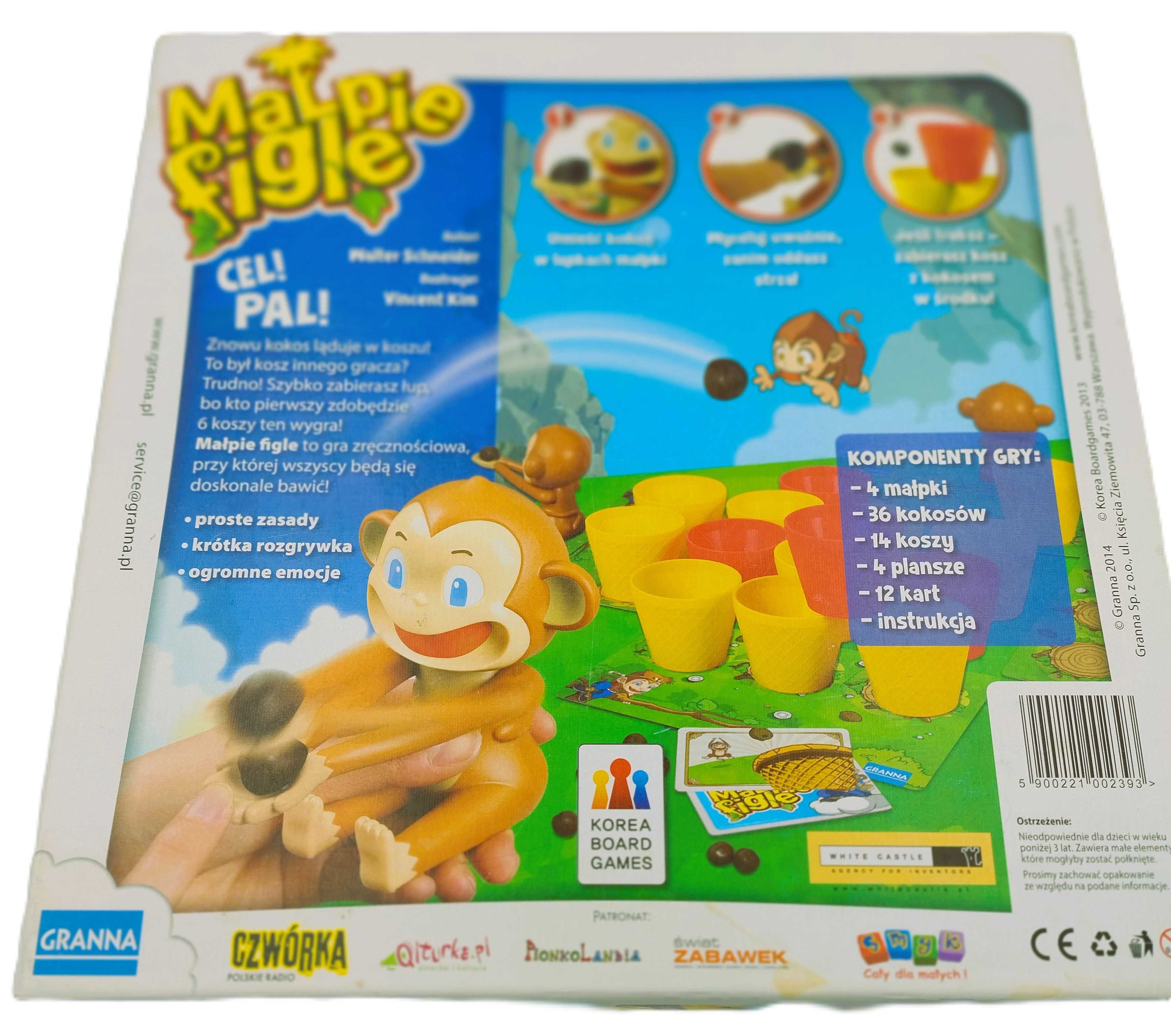 Małpie figle. Gra zręcznościowa dla dzieci.