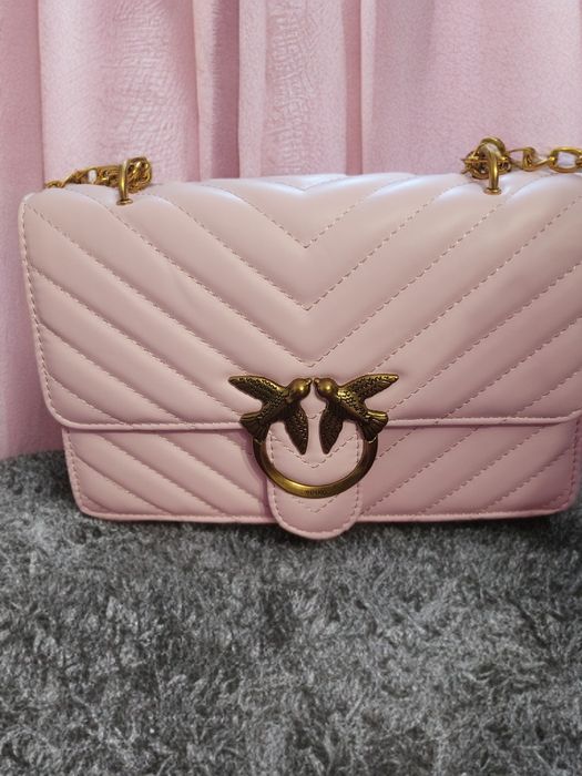 Torebka pudrowy róż