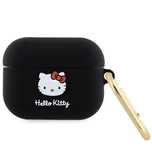 Hello Kitty HKAP3DKHSK Airpods Pro coverczarny/black Silicone 3D Kitty