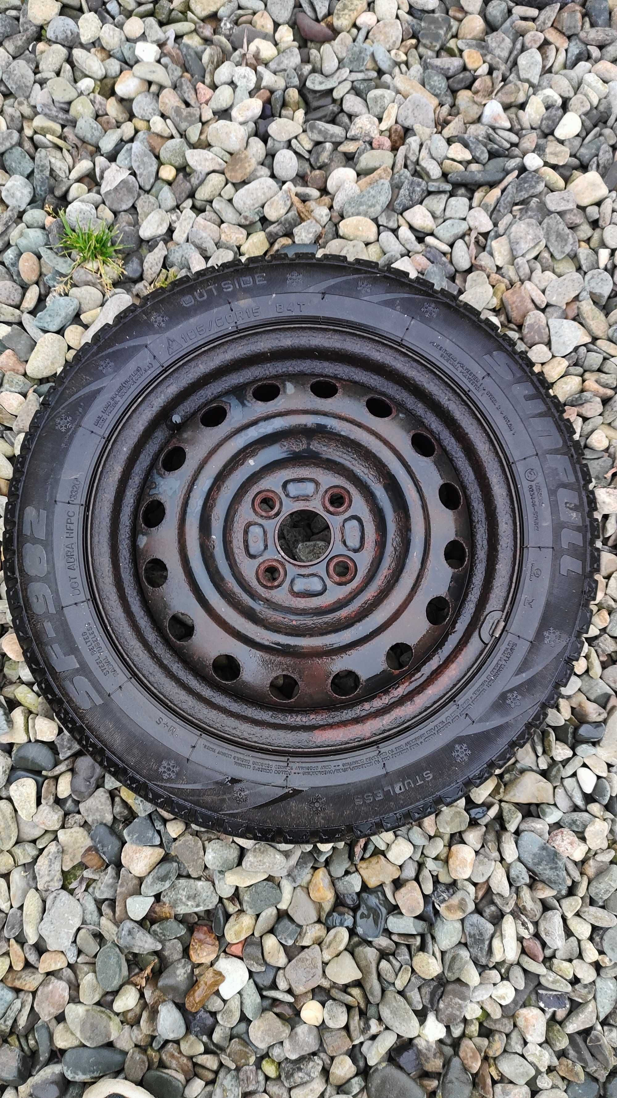 Felgi stalowe 4x100 z oponami zimowymi 185/60 r15