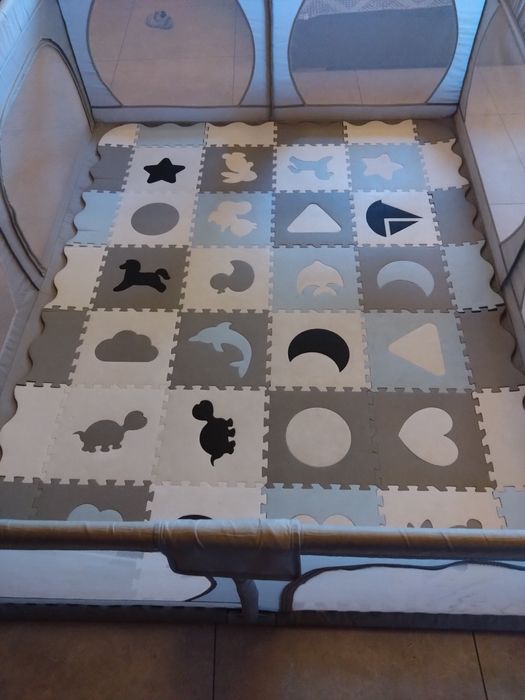 Wielki markowy Moby-System kojec puzzle piankowe i uchwyty do wstawani