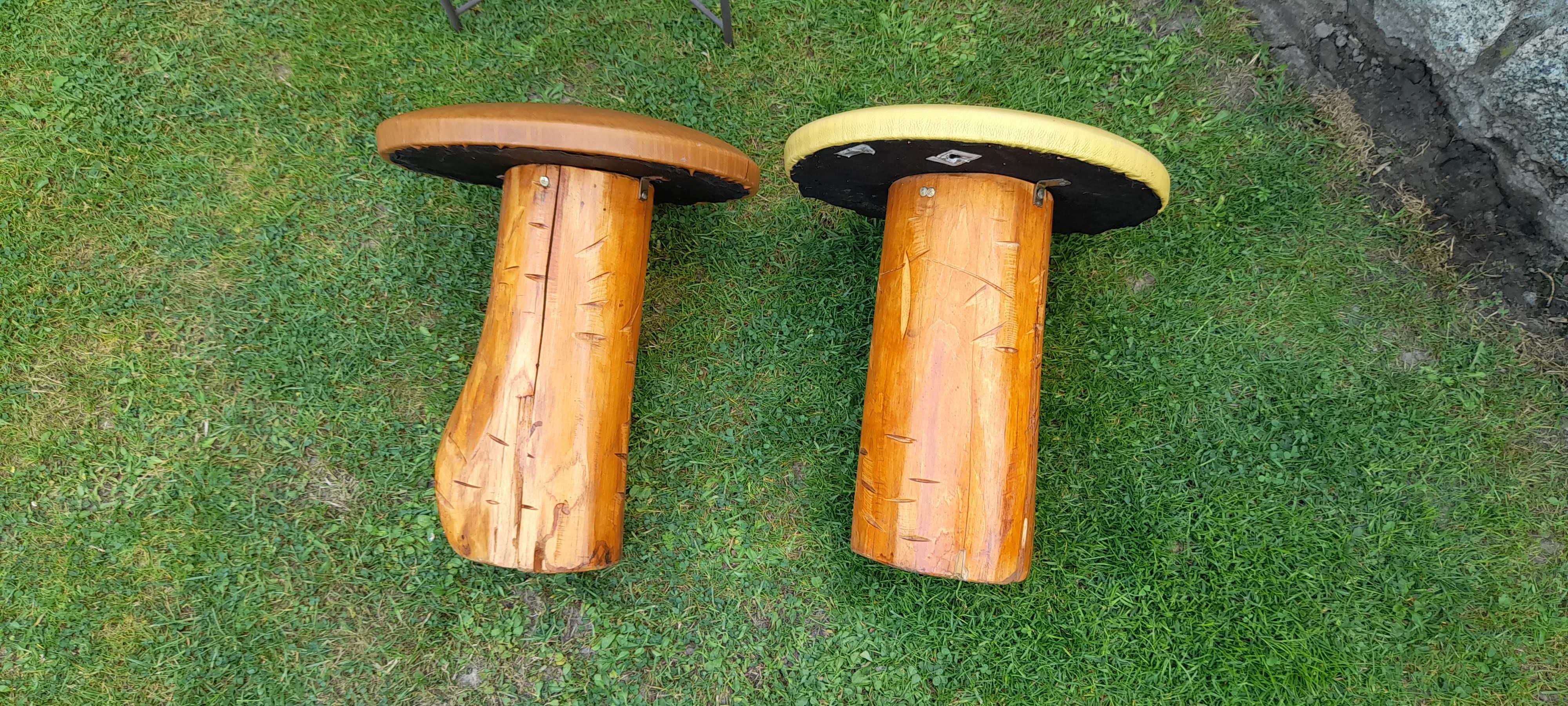 Taboret ,krzesło,na dębowej drewnianej nodze cena za 2 szt z fotki