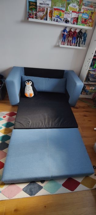 Sofa IKEA ASKEBY kolor niebieski, rozkładana ,stan bdb