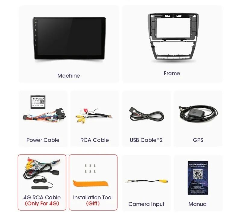 Radio Navi Gps Skoda Octavia 2 2008 ÷ 2013 Android