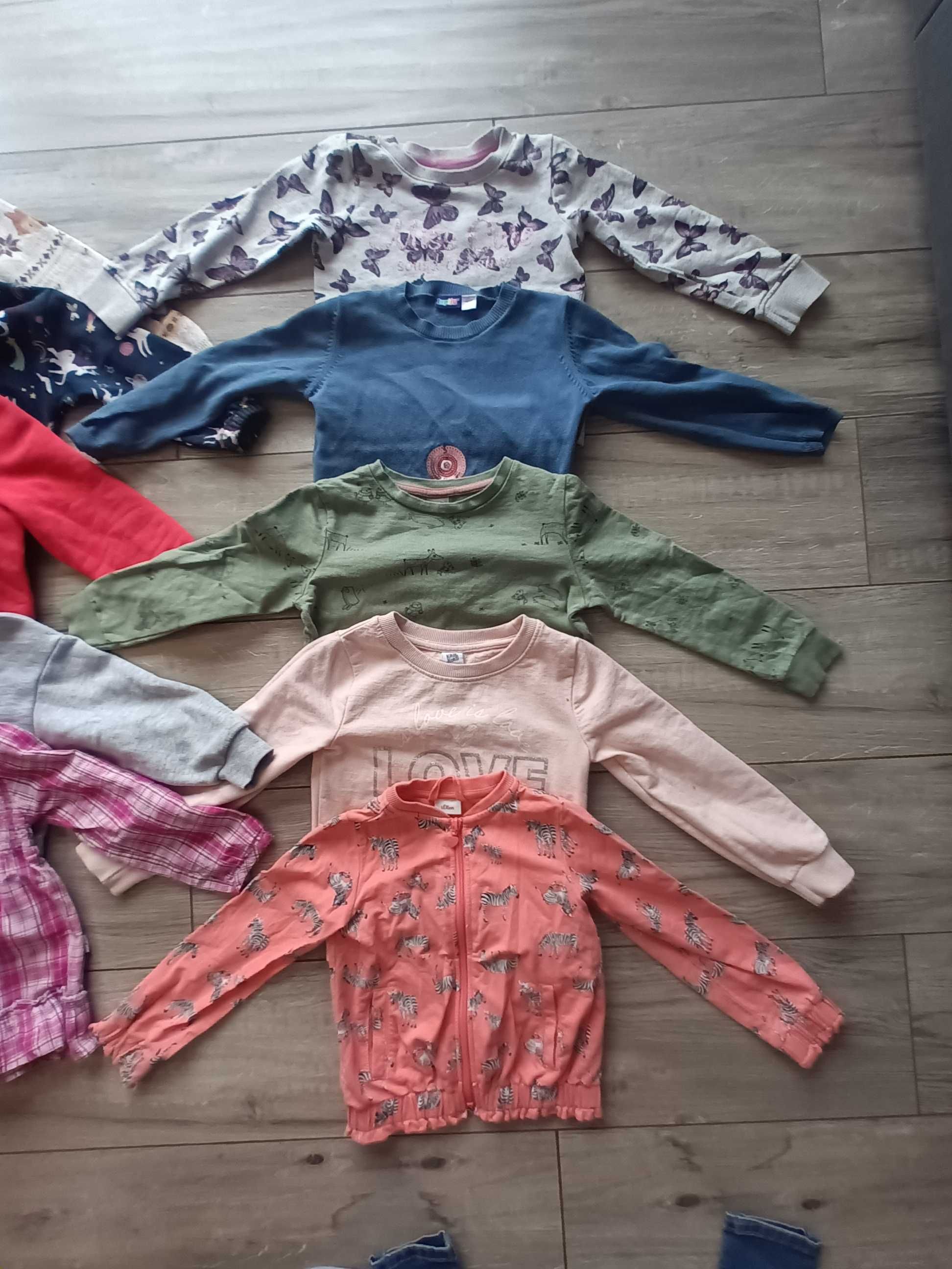Bluzy sweterki zestaw dla dziewczynki 104/110
