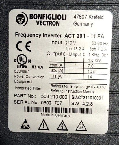 Частотний перетворювач Bonfigloli