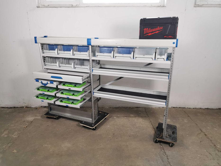 Zabudowa serwisowa warsztatowa regał samochodowy serwisowy SORTIMO